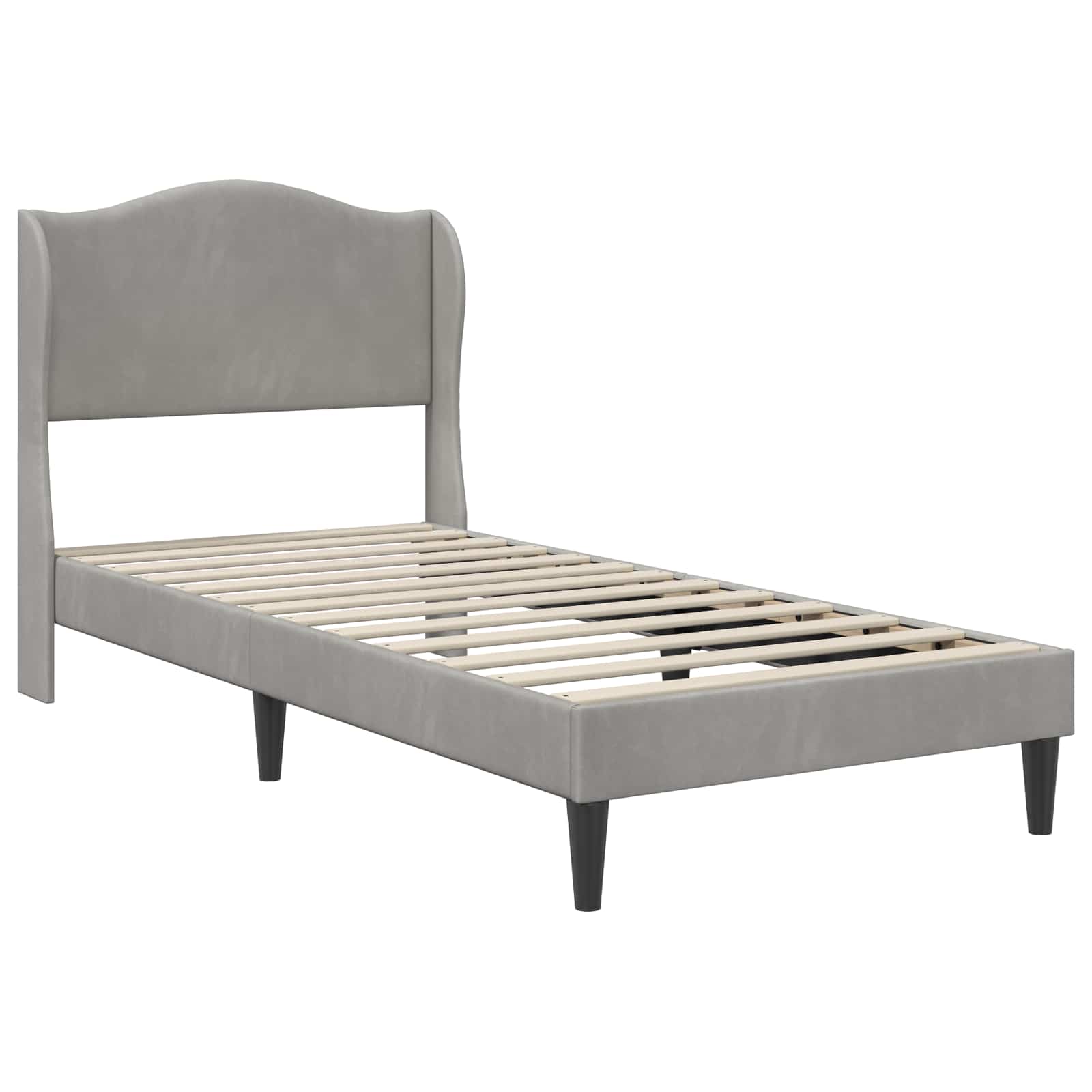 Struttura del letto 2 pcs Grigio Chiaro 90 x 190 cm Velluto | homemem39