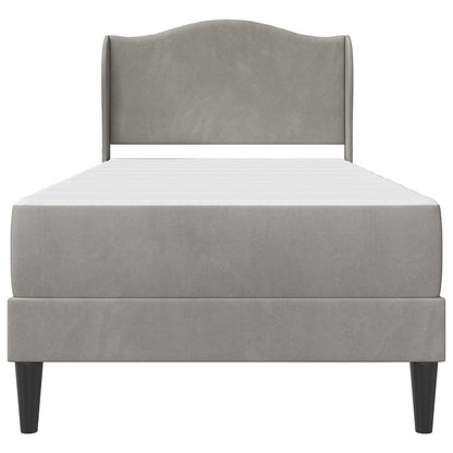 Struttura del letto 2 pcs Grigio Chiaro 90 x 190 cm Velluto | homemem39
