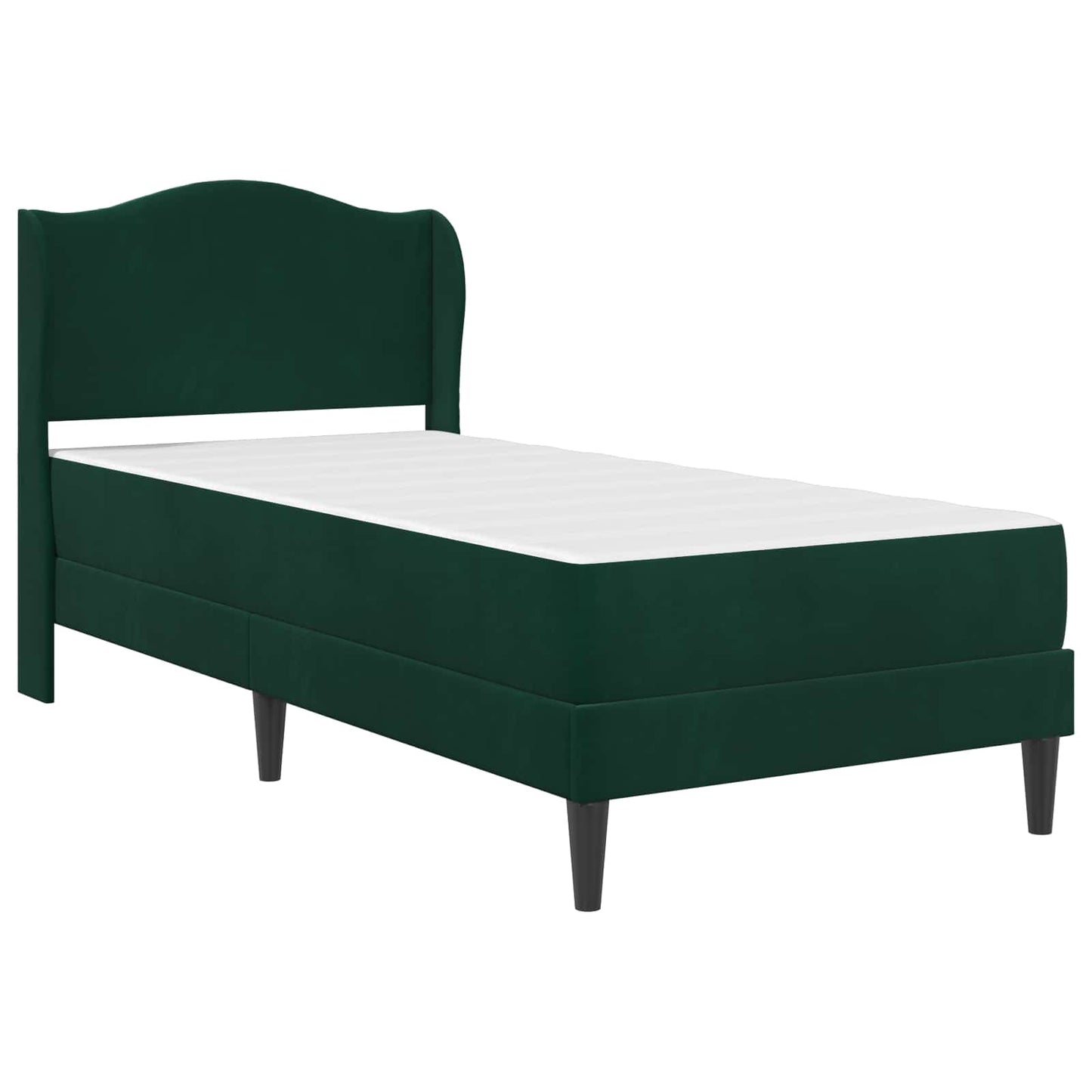 Struttura del letto 2 pcs Verde Scuro 90 x 190 cm Velluto | homemem39