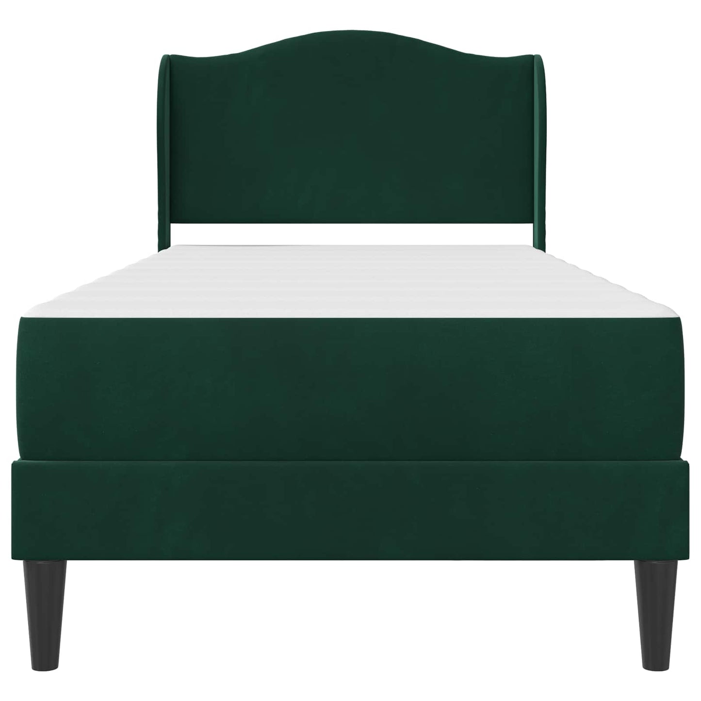 Struttura del letto 2 pcs Verde Scuro 90 x 190 cm Velluto | homemem39