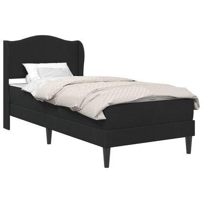 Struttura del letto con testiera Nero 90 x 190 cm Velluto | homemem39