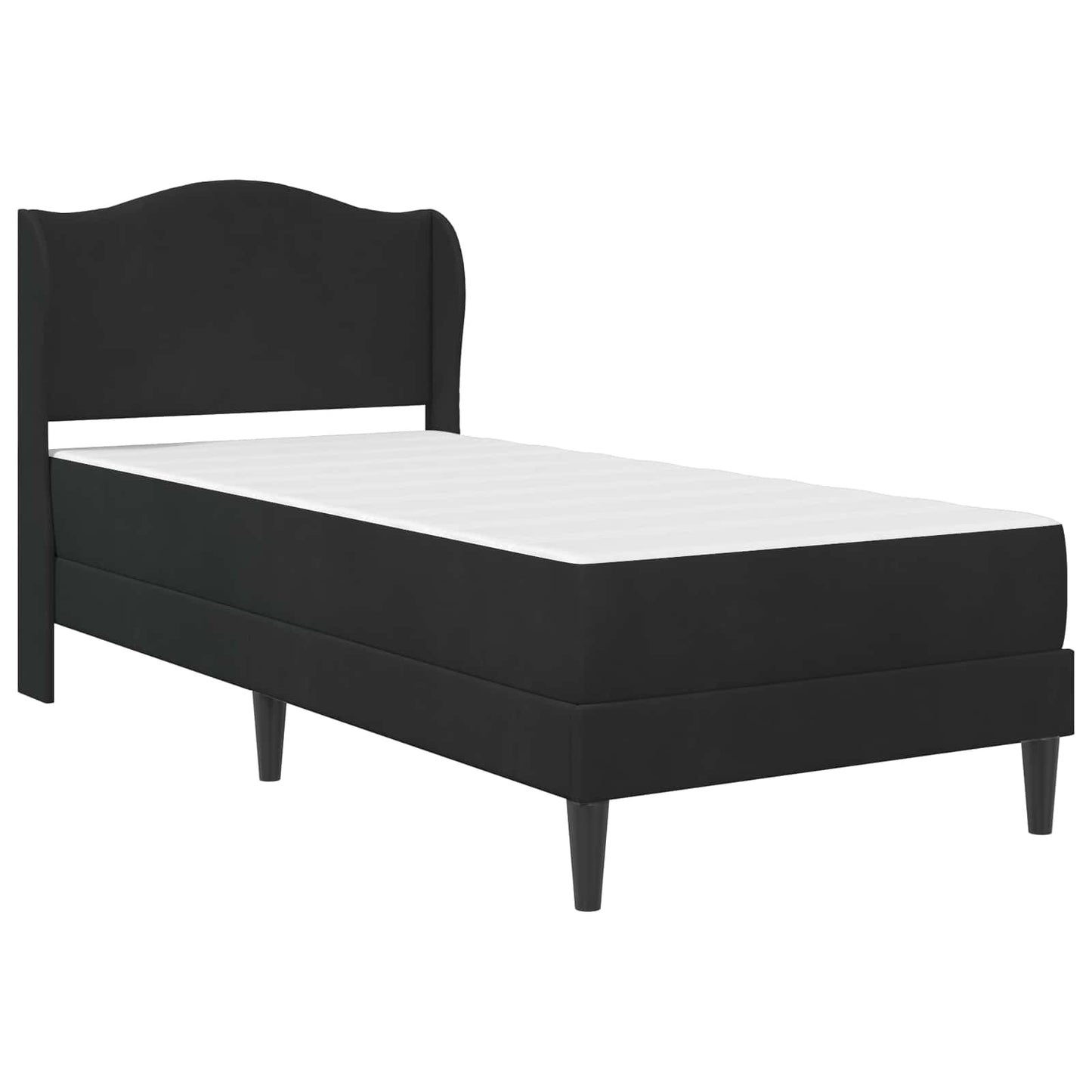 Struttura del letto con testiera Nero 90 x 190 cm Velluto | homemem39