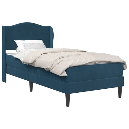Struttura del letto con testiera Blu 90 x 190 cm Velluto | homemem39