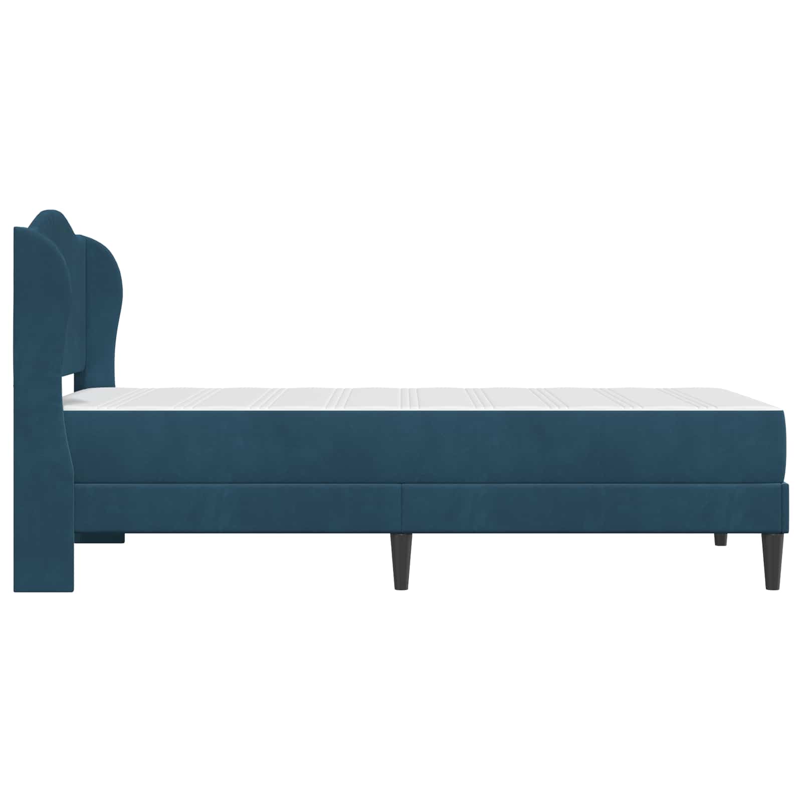 Struttura del letto con testiera Blu 90 x 190 cm Velluto | homemem39