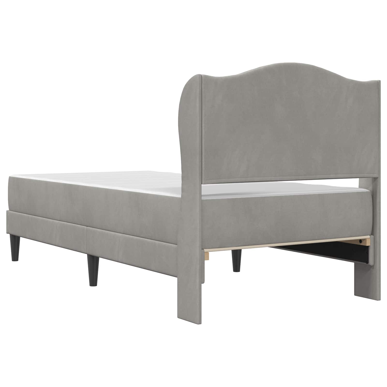 Struttura del letto Grigio Chiaro 90 x 200 cm Velluto | homemem39