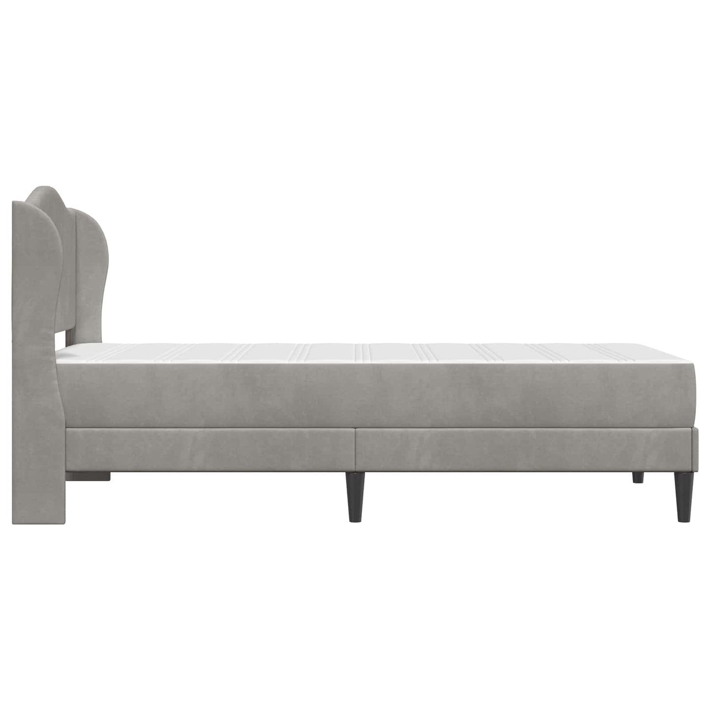 Struttura del letto Grigio Chiaro 90 x 200 cm Velluto | homemem39