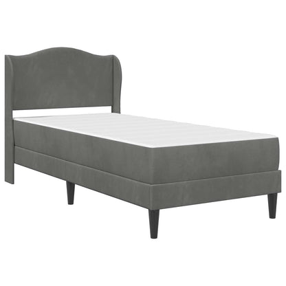 Struttura del letto Grigio Scuro 90 x 200 cm Velluto