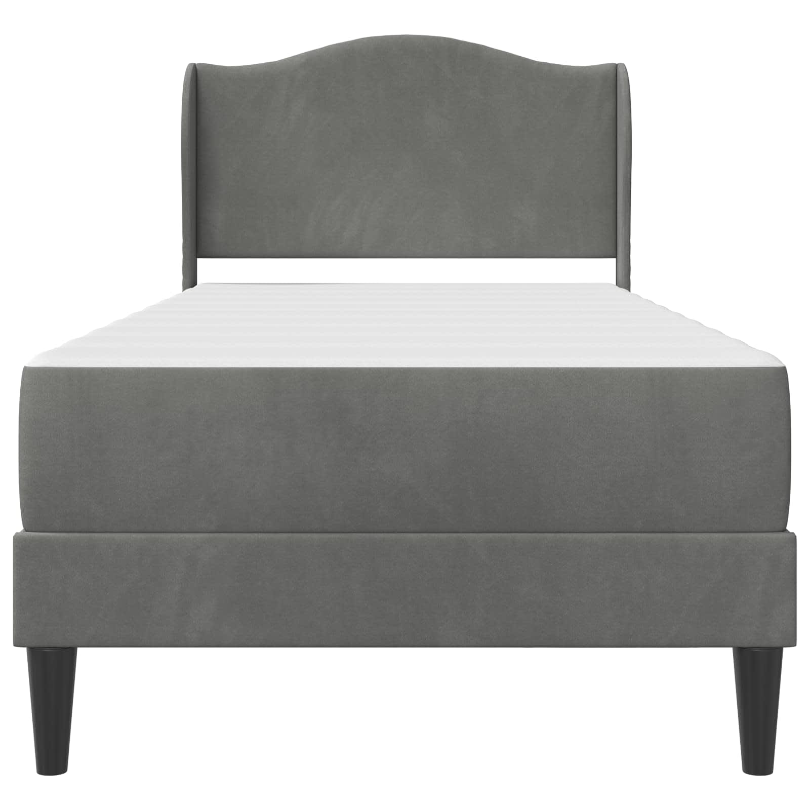 Struttura del letto Grigio Scuro 90 x 200 cm Velluto | homemem39