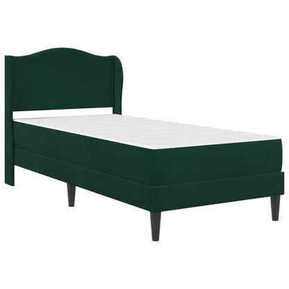 Struttura del letto Verde Scuro 90 x 200 cm Velluto | homemem39