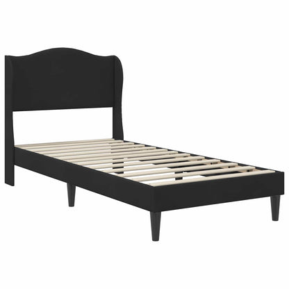 Struttura del letto con testiera Nero 90 x 200 cm Velluto | homemem39