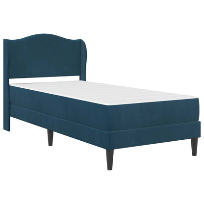 Struttura del letto con testiera Blu 90 x 200 cm Velluto | homemem39