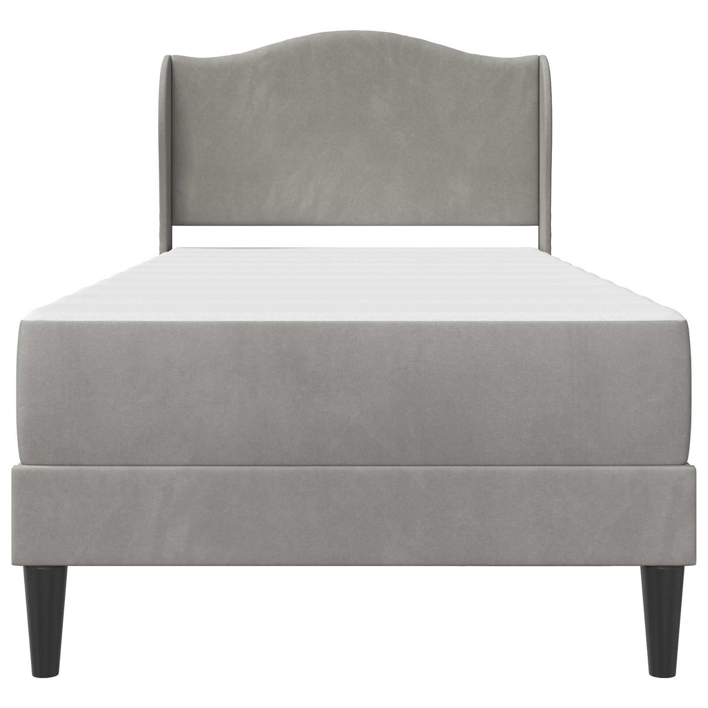 Struttura del letto Grigio Chiaro 100 x 200 cm Velluto | homemem39