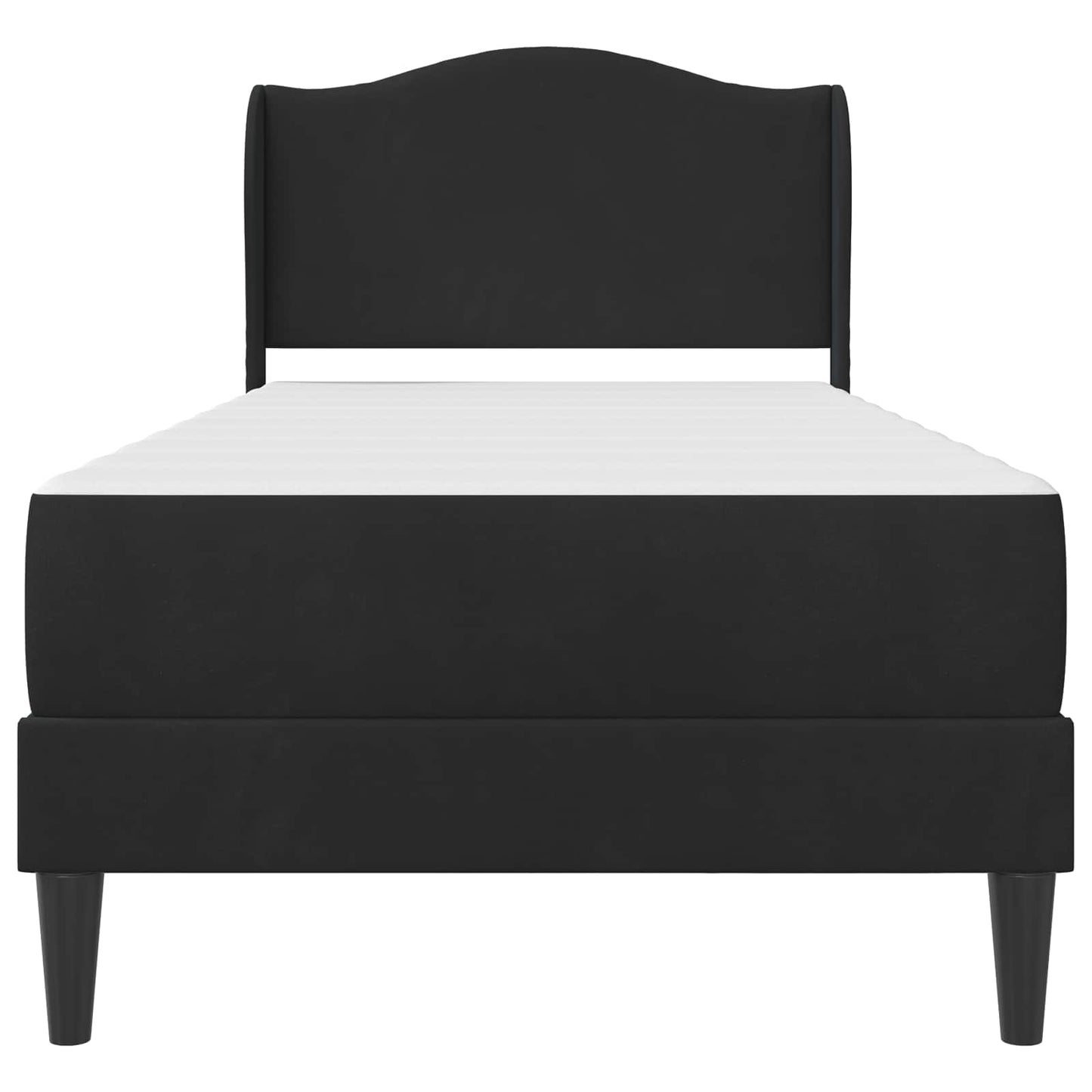 Struttura del letto con testiera Nero 100 x 200 cm Velluto | homemem39