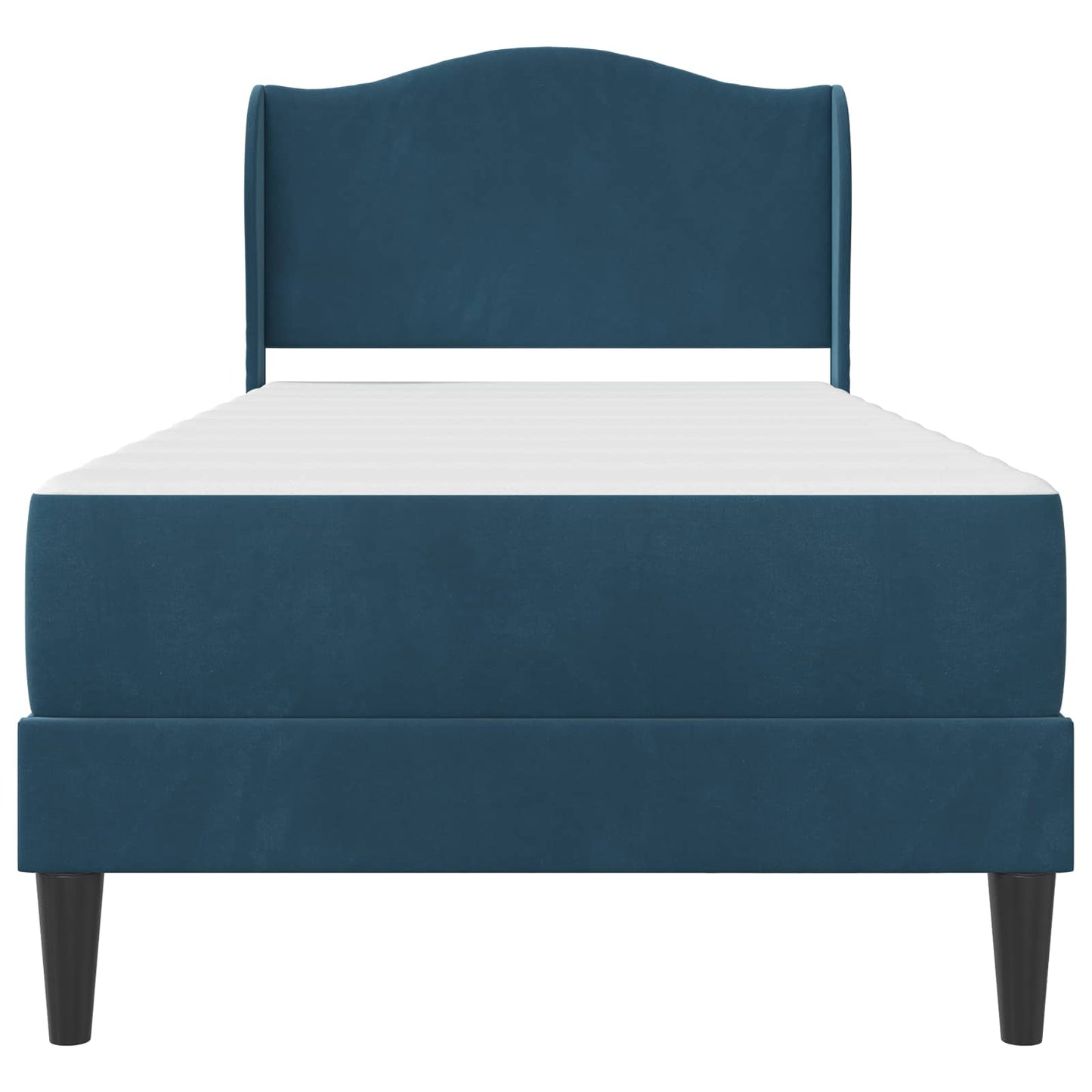 Struttura del letto con testiera Blu 100 x 200 cm Velluto | homemem39