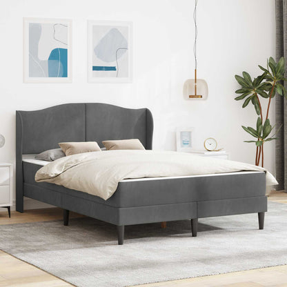 Struttura del letto Grigio Scuro 120 x 190 cm Velluto | homemem39