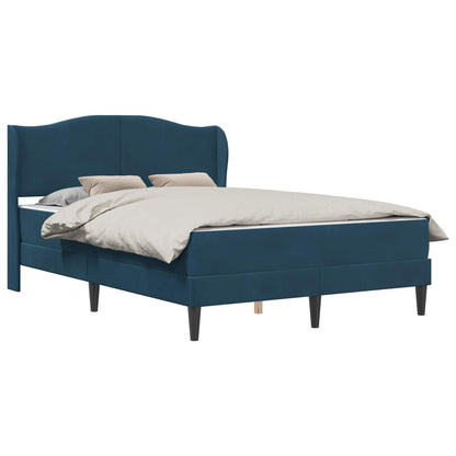 Struttura del letto con testiera 2 pcs Blu 120 x 190 cm Velluto | homemem39