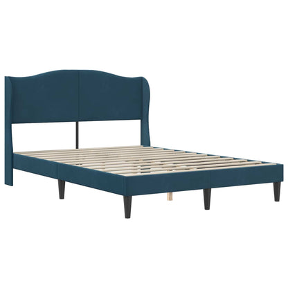 Struttura del letto con testiera 2 pcs Blu 120 x 190 cm Velluto | homemem39