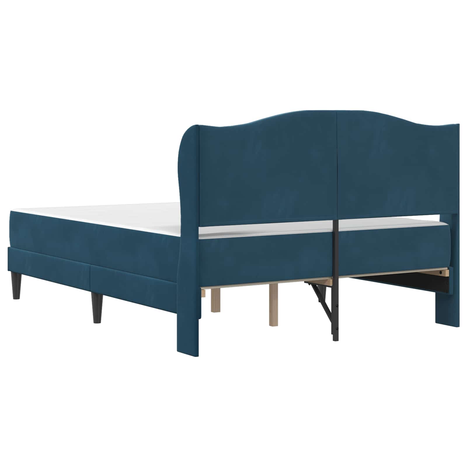 Struttura del letto con testiera 2 pcs Blu 120 x 190 cm Velluto | homemem39
