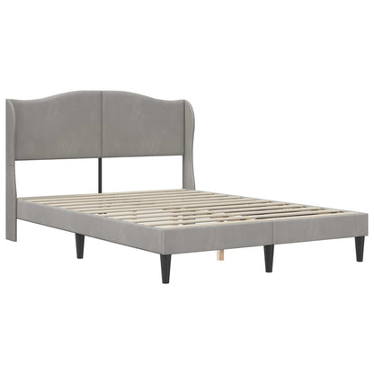 Struttura del letto Grigio Chiaro 120 x 200 cm Velluto | homemem39