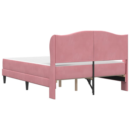 Struttura del letto con testiera Rosa 120 x 200 cm Velluto | homemem39