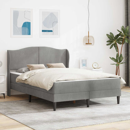Struttura del letto Grigio Chiaro 140 x 190 cm Velluto | homemem39
