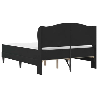 Struttura del letto con testiera Nero 140 x 190 cm Velluto | homemem39