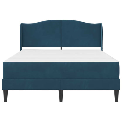Struttura del letto con testiera Blu 140 x 190 cm Velluto | homemem39