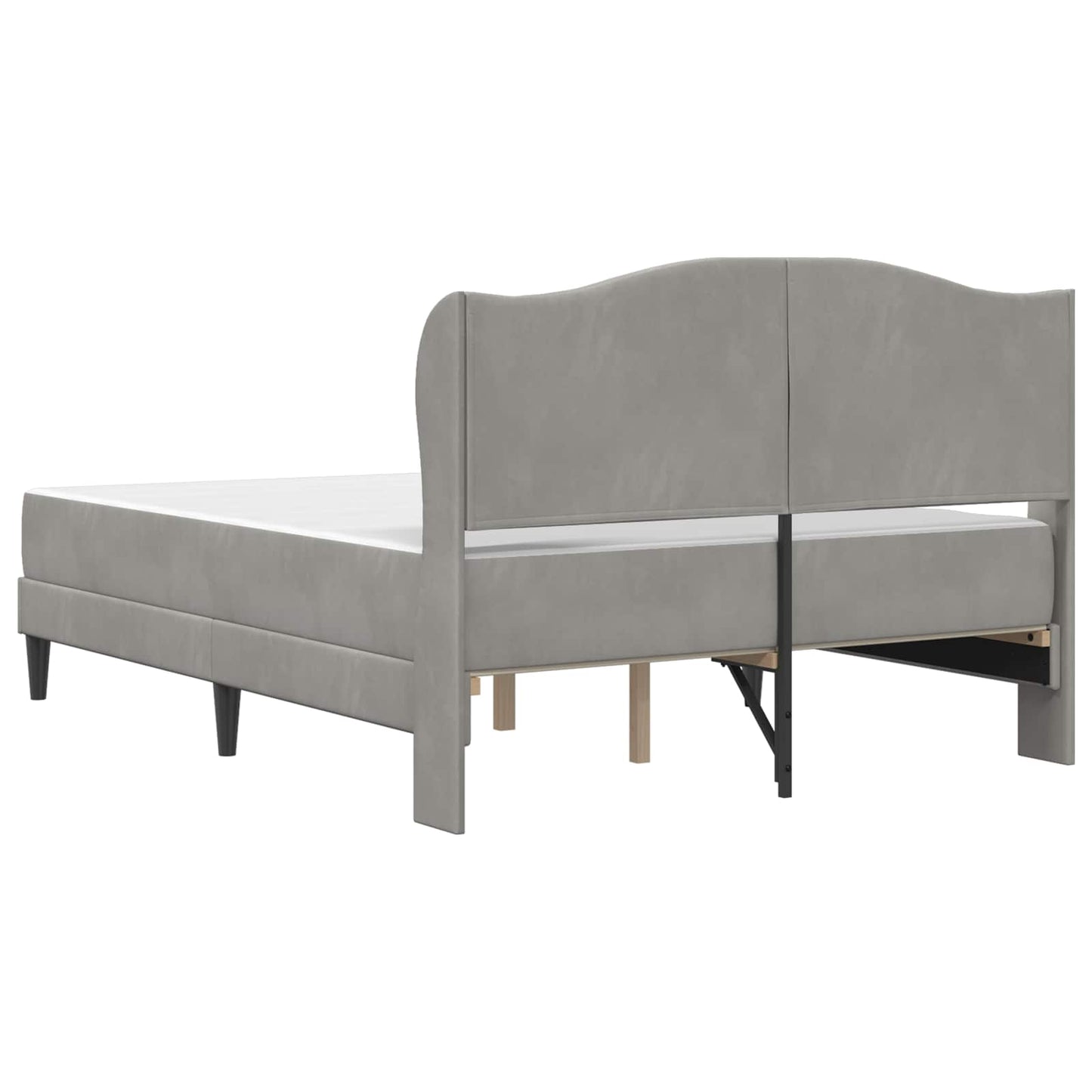 Struttura del letto Grigio Chiaro 140 x 200 cm Velluto | homemem39