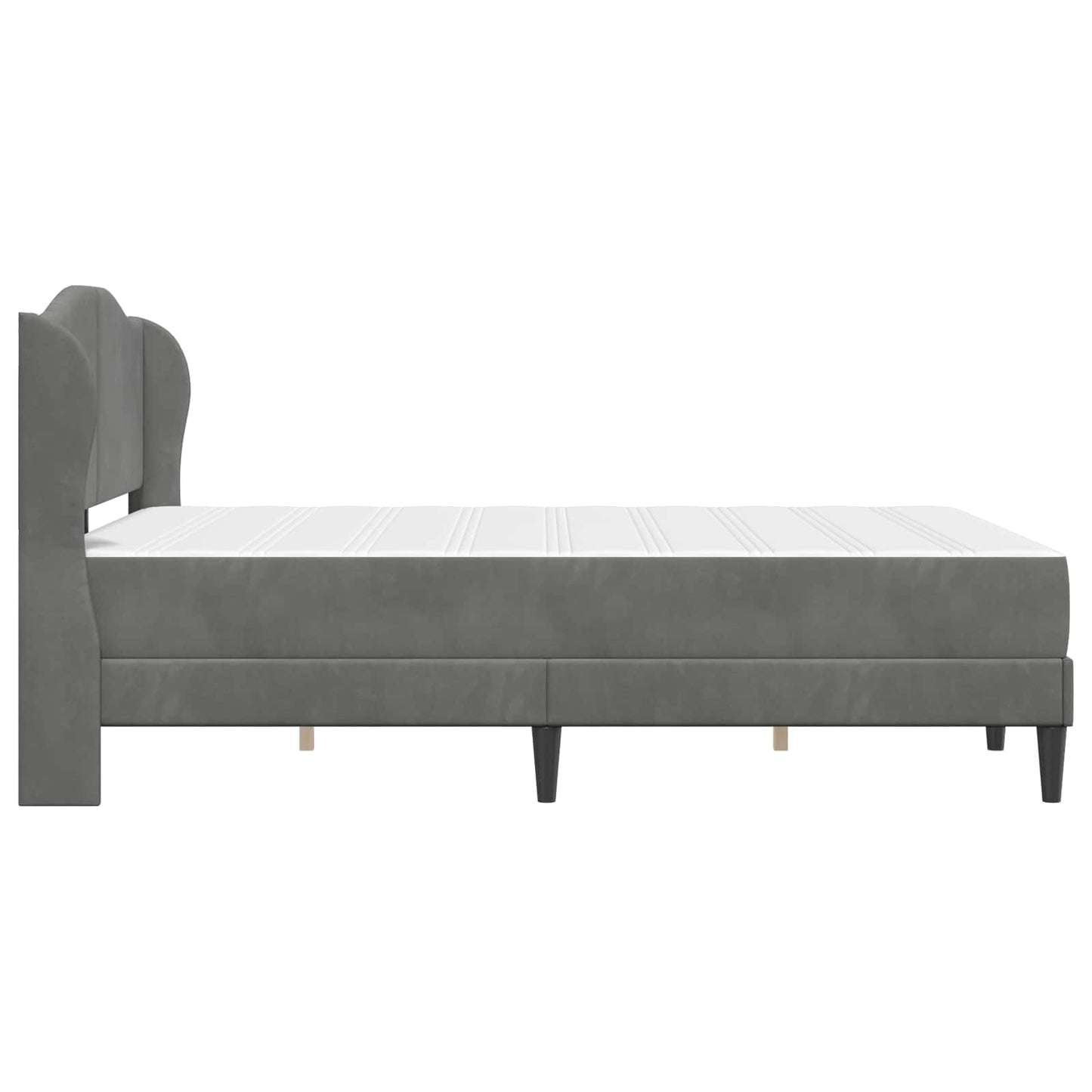 Struttura del letto Grigio Scuro 140 x 200 cm Velluto | homemem39