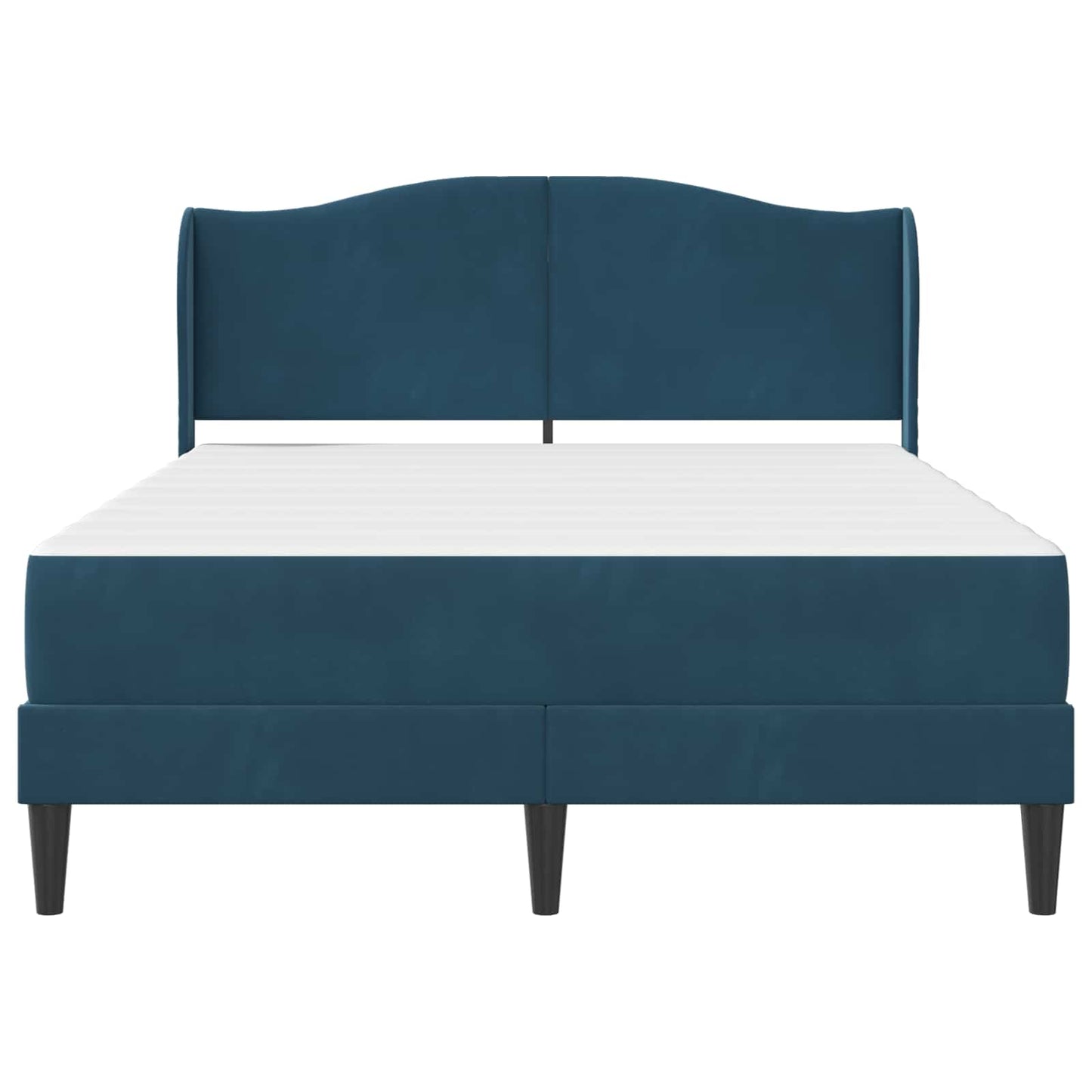 Struttura del letto con testiera Blu 140 x 200 cm Velluto | homemem39