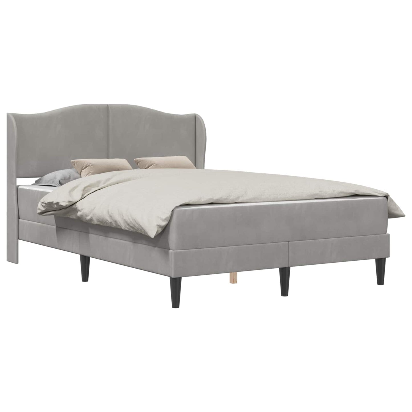 Struttura del letto Grigio Chiaro 160 x 200 cm Velluto | homemem39