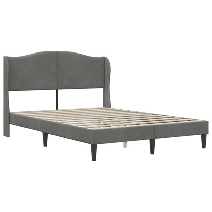 Struttura del letto Grigio Scuro 160 x 200 cm Velluto | homemem39