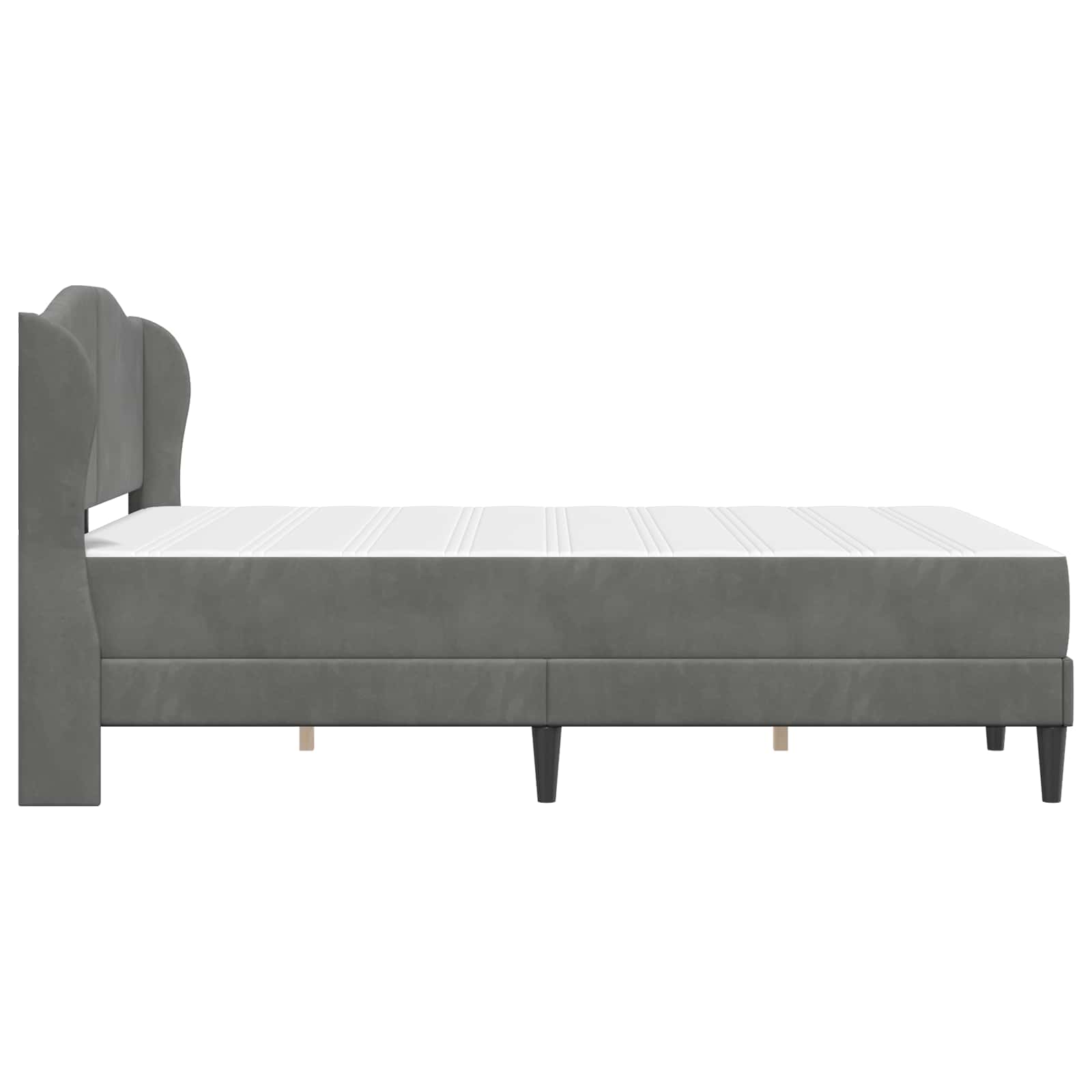 Struttura del letto Grigio Scuro 160 x 200 cm Velluto | homemem39