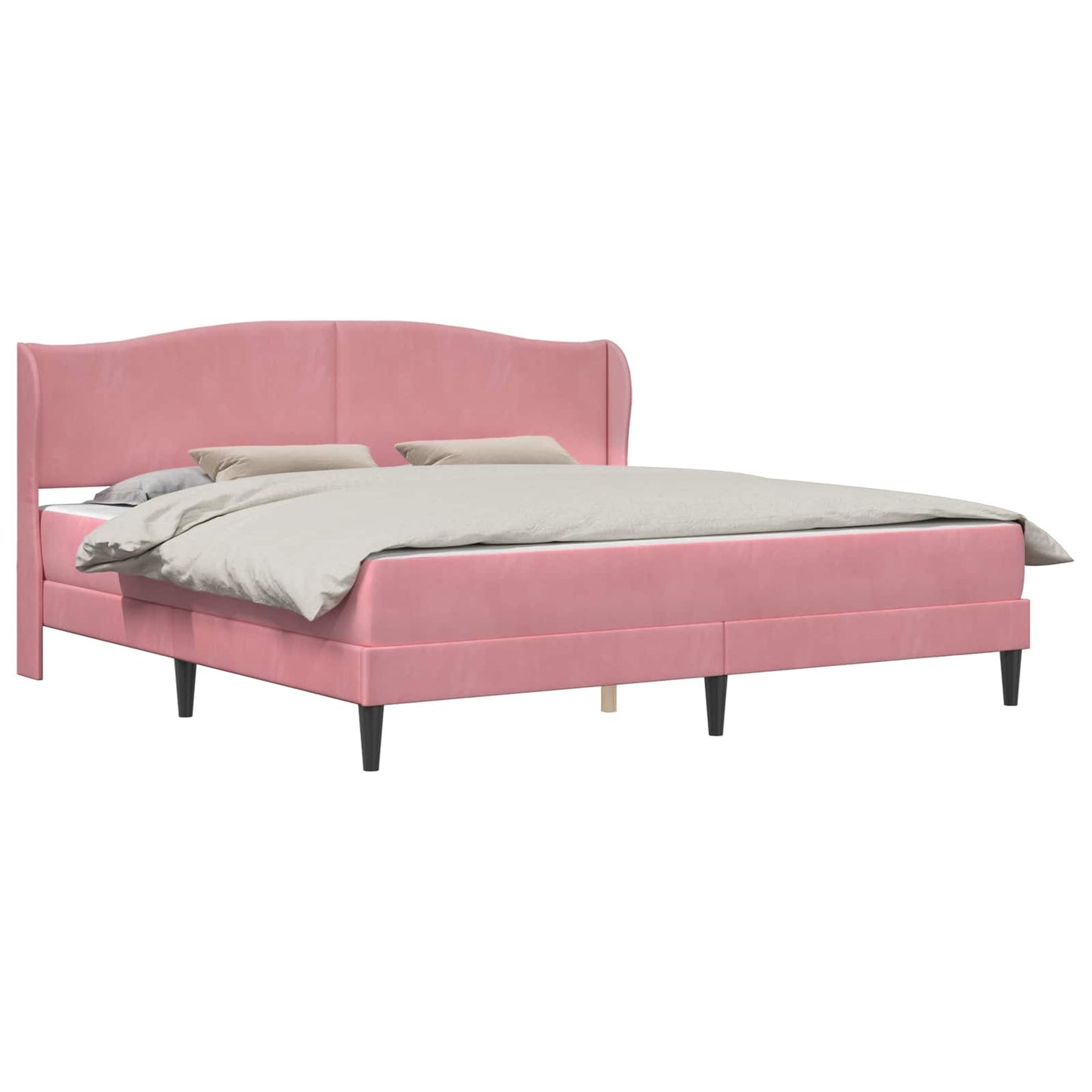 Struttura del letto con testiera Rosa 180 x 200 cm Velluto | homemem39