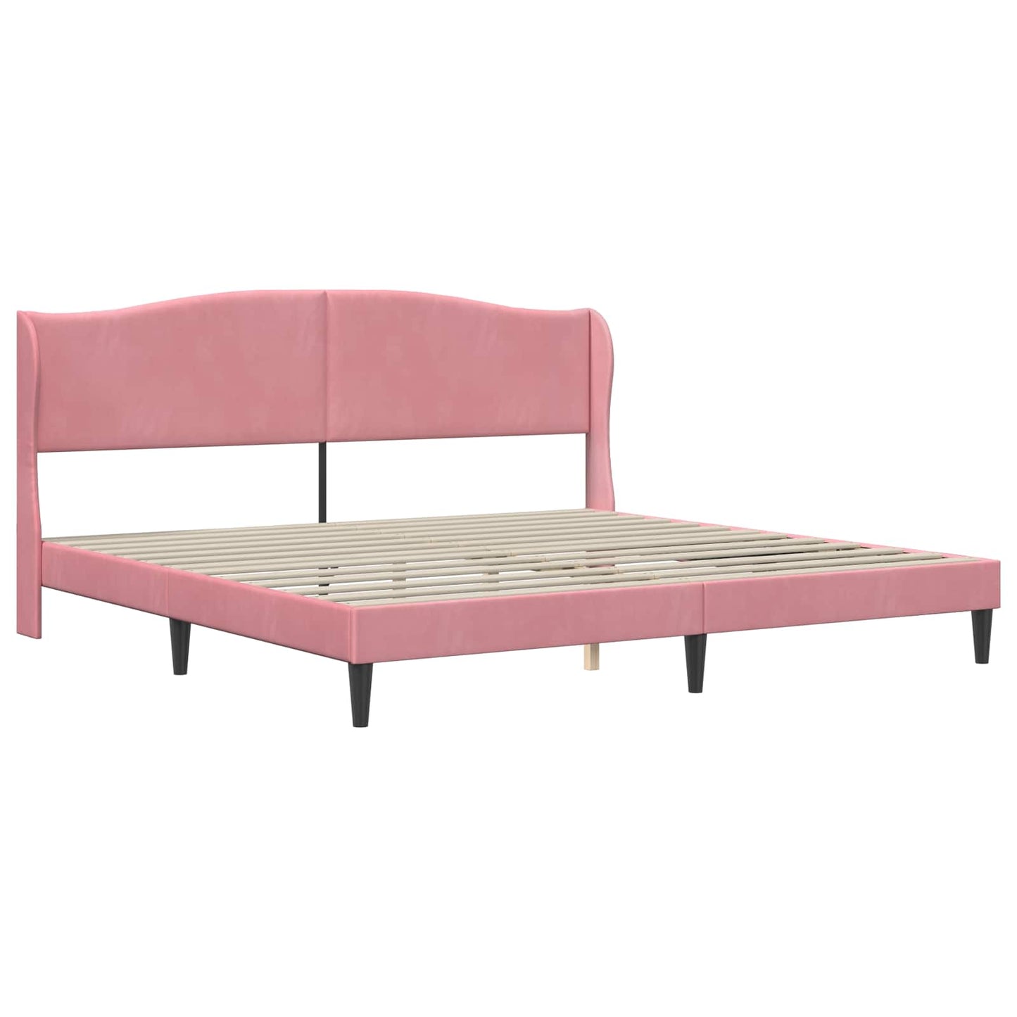Struttura del letto con testiera Rosa 180 x 200 cm Velluto | homemem39
