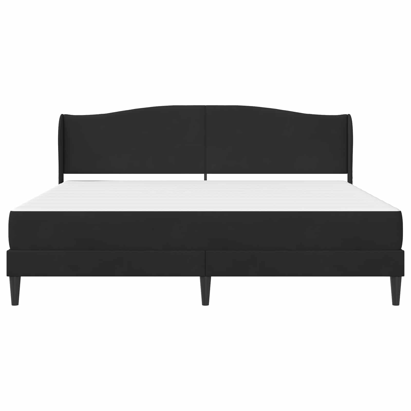 Struttura del letto con testiera Nero 180 x 200 cm Velluto | homemem39
