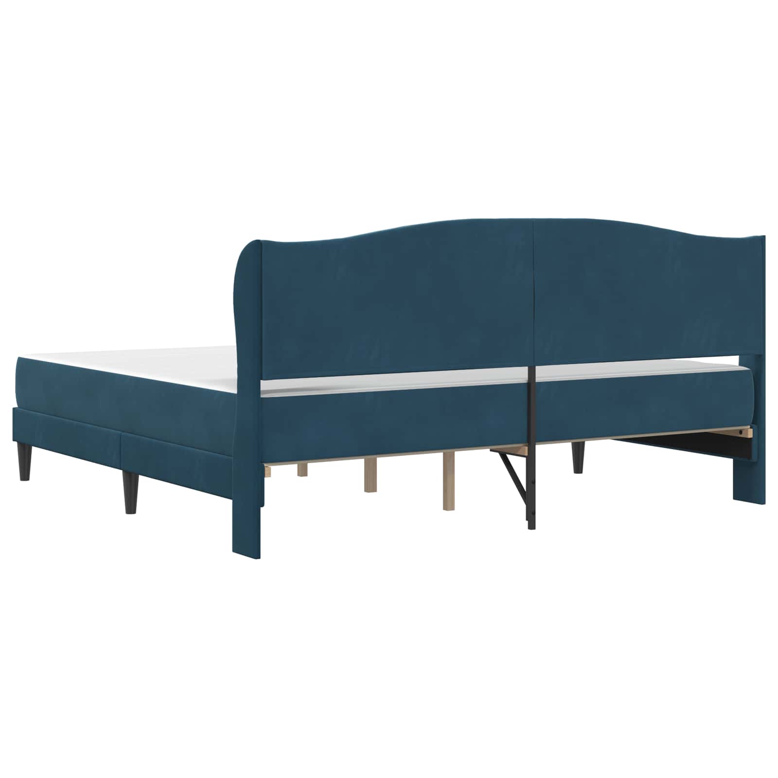 Struttura del letto con testiera Blu 180 x 200 cm Velluto | homemem39