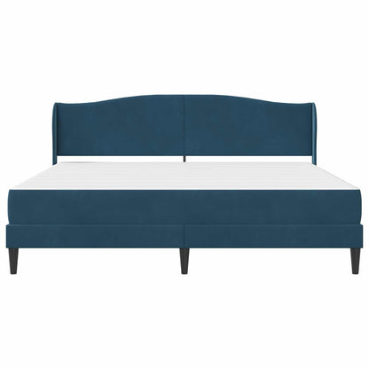 Struttura del letto con testiera Blu 180 x 200 cm Velluto | homemem39