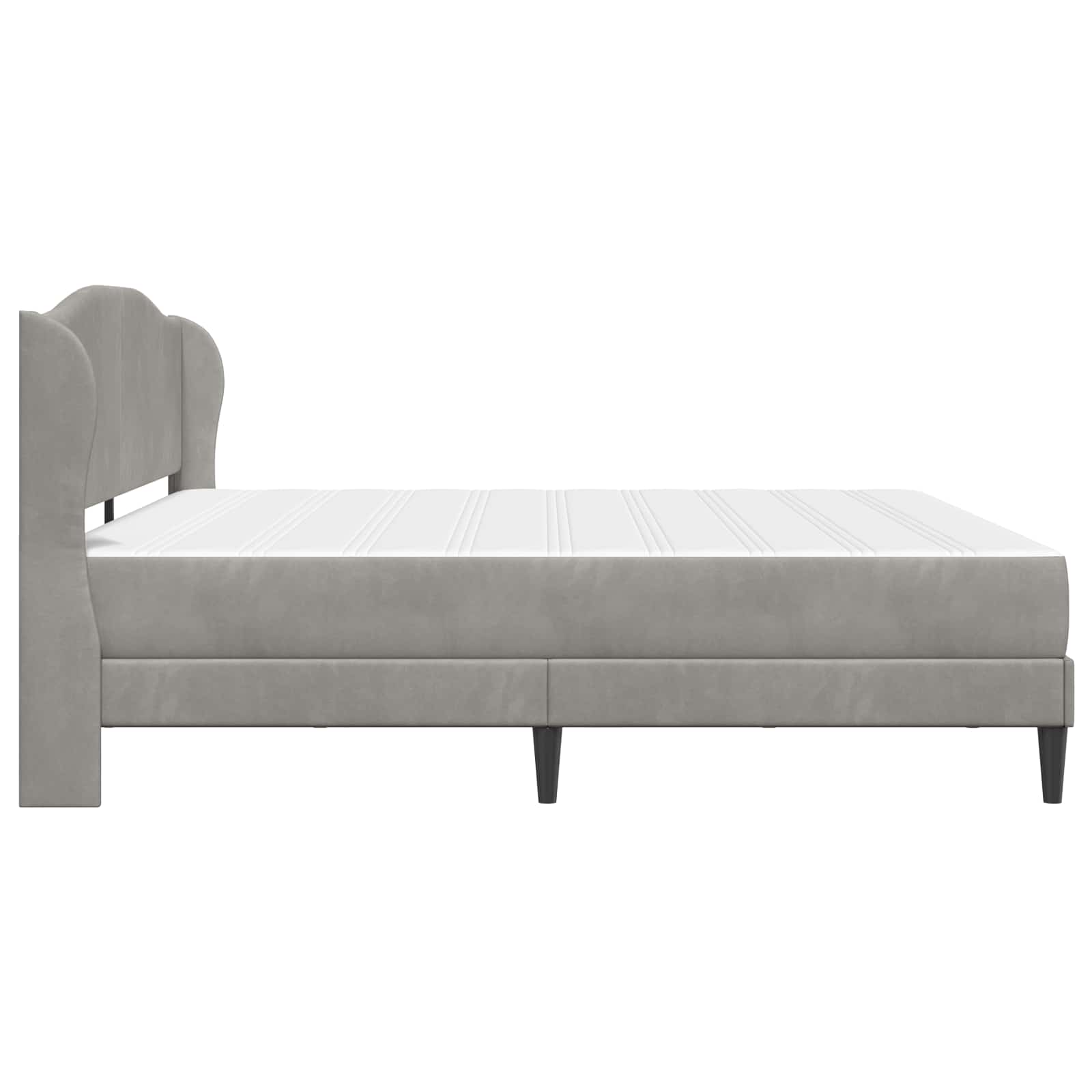 Struttura del letto Grigio Chiaro 200 x 200 cm Velluto | homemem39