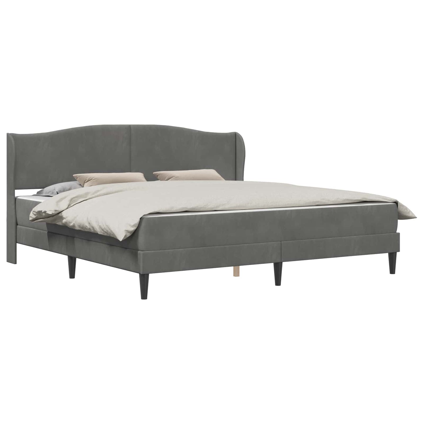 Struttura del letto Grigio Scuro 200 x 200 cm Velluto | homemem39