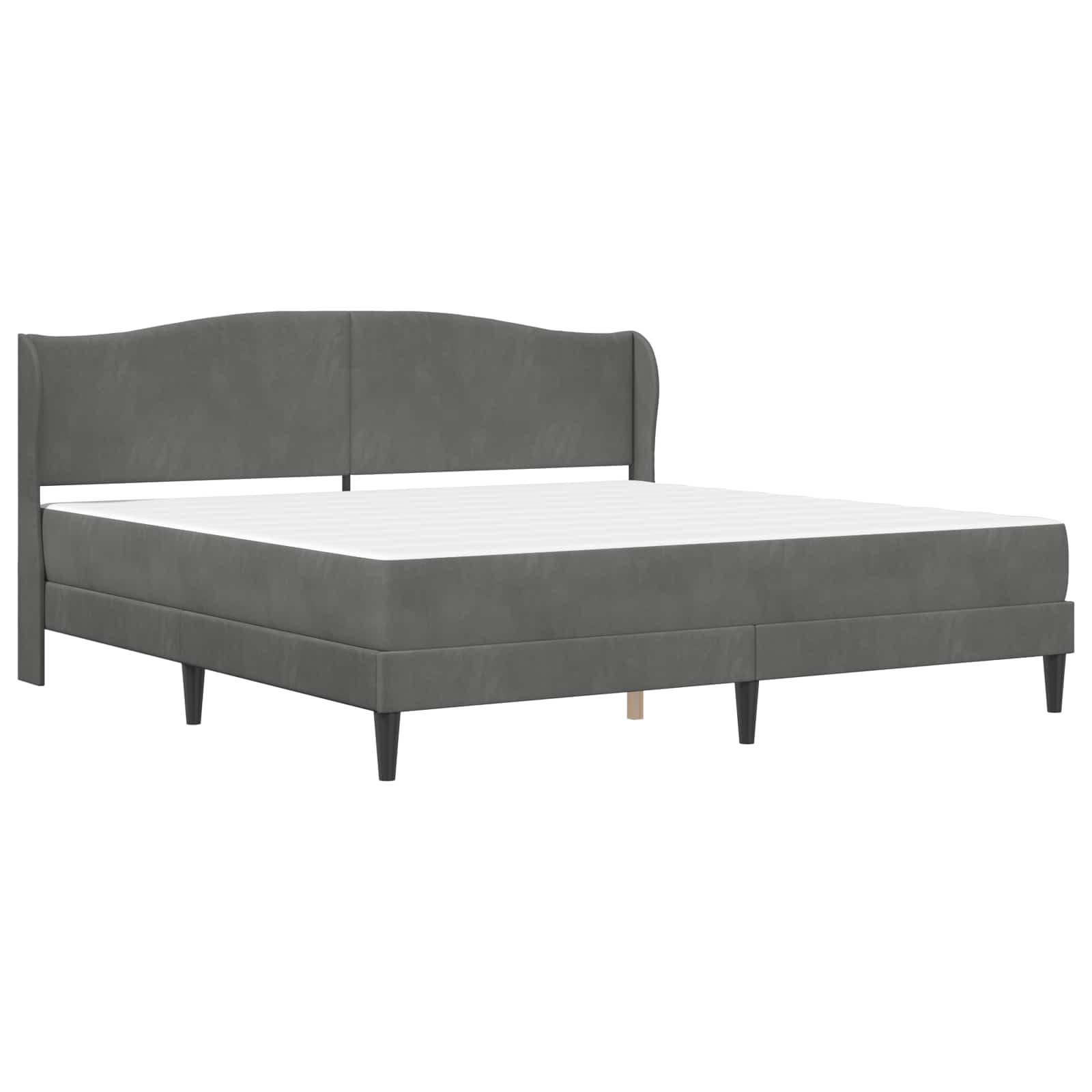 Struttura del letto Grigio Scuro 200 x 200 cm Velluto | homemem39