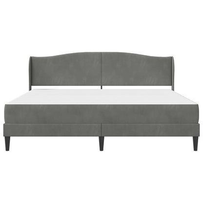 Struttura del letto Grigio Scuro 200 x 200 cm Velluto | homemem39