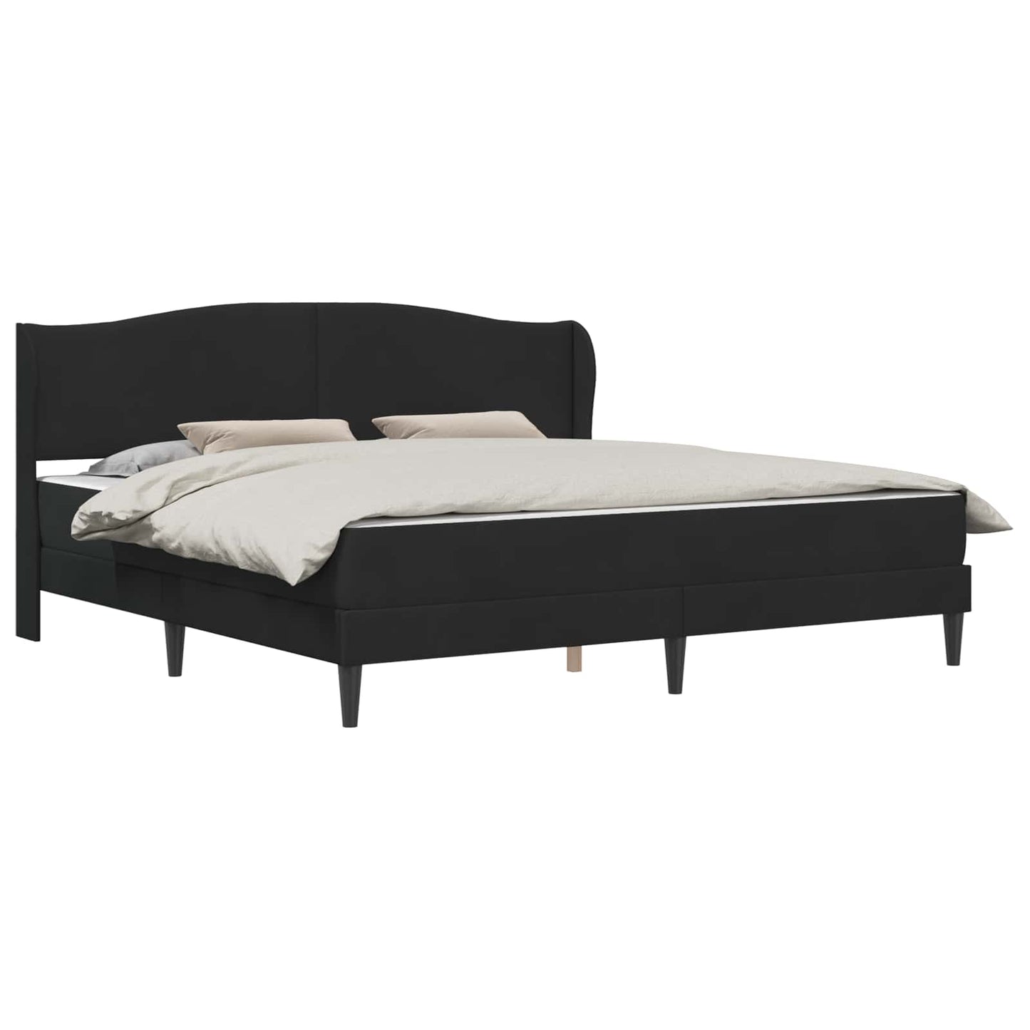 Struttura del letto con testiera Nero 200 x 200 cm Velluto | homemem39