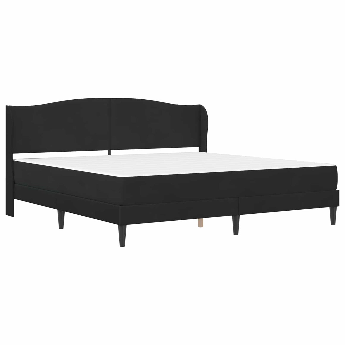 Struttura del letto con testiera Nero 200 x 200 cm Velluto | homemem39
