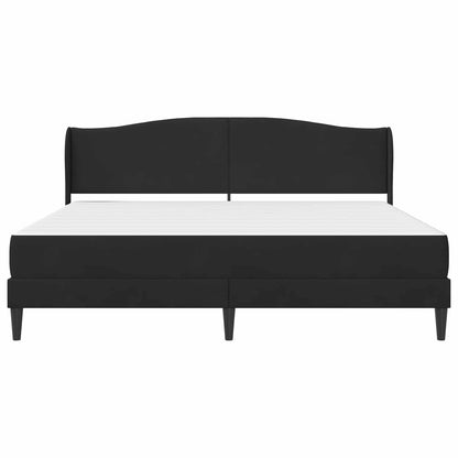 Struttura del letto con testiera Nero 200 x 200 cm Velluto | homemem39