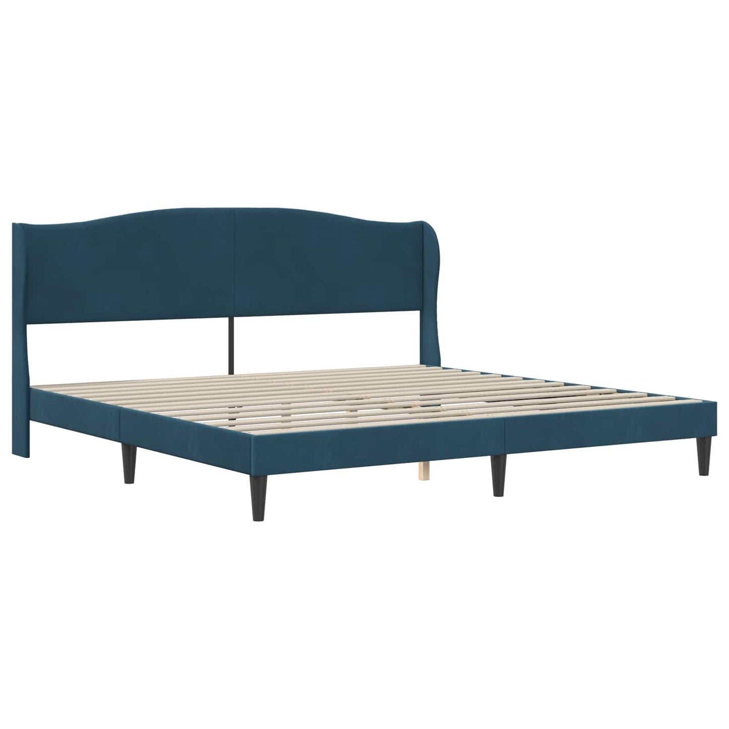 Struttura del letto con testiera Blu 200 x 200 cm Velluto | homemem39