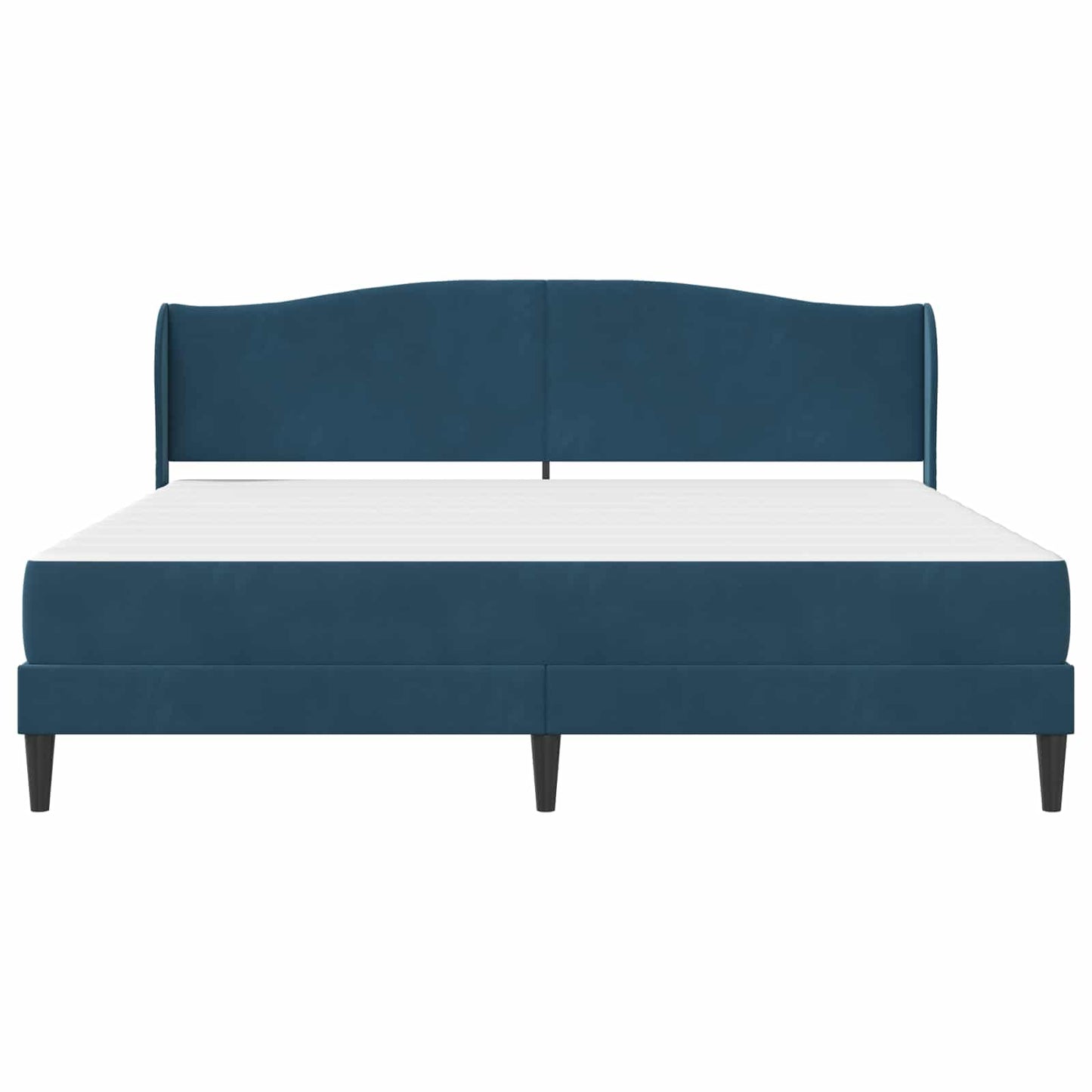 Struttura del letto con testiera Blu 200 x 200 cm Velluto | homemem39