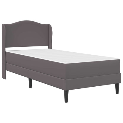 Struttura del letto con testiera Grigio 90 x 190 cm Similpelle | homemem39