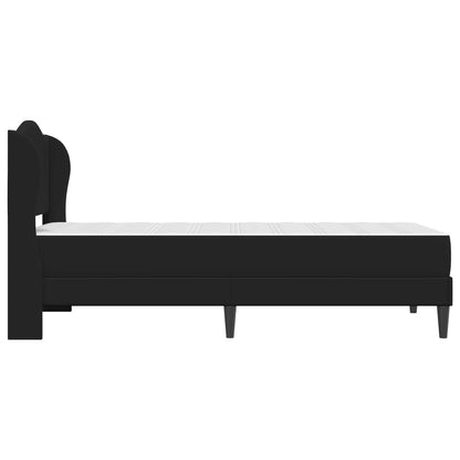 Struttura del letto con testiera Nero 90 x 190 cm Similpelle | homemem39