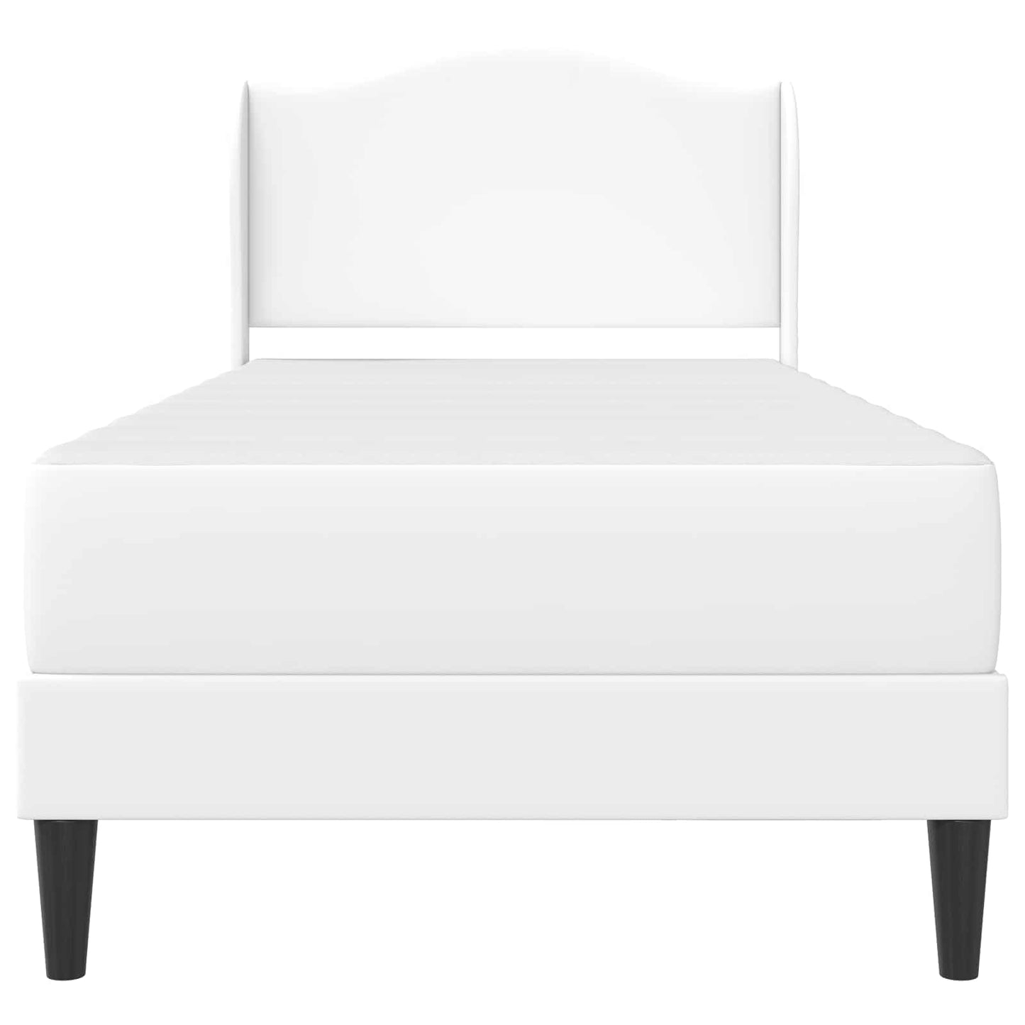 Struttura del letto con testiera Bianco 90 x 190 cm Similpelle | homemem39